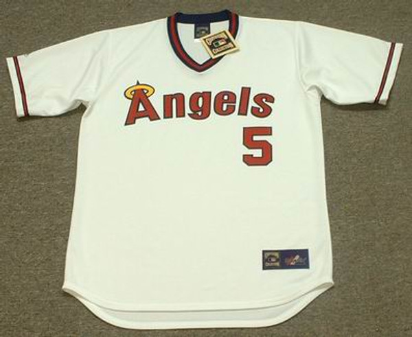 BRIAN DOWNING California Angels 1982 Majestic Cooperstown Throwback Baseball Jersey