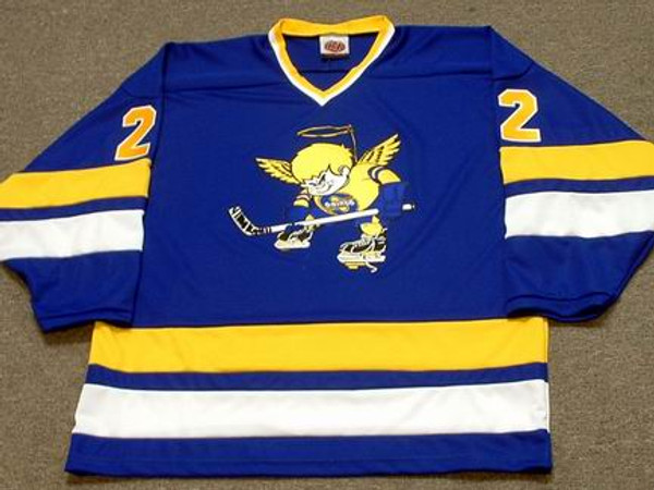 JEFF CARLSON Minnesota Fighting Saints 1975 WHA Throwback Hockey Jersey