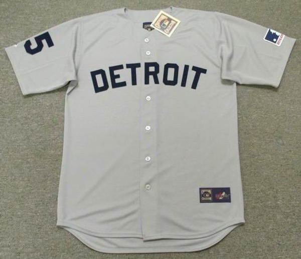 Detroit Tigers 1969 Men's Cooperstown Grey Road Jersey w/ MLB 100th Patch