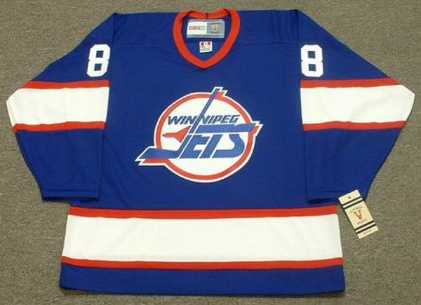 TEEMU SELANNE Winnipeg Jets 1994 Away CCM Vintage Throwback NHL Hockey Jersey - FRONT