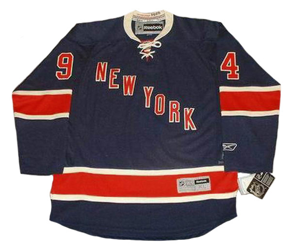 DEREK BOOGAARD New York Rangers 2010 REEBOK Throwback NHL Hockey Jersey - FRONT