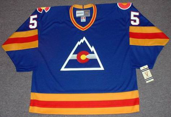 ROB RAMAGE Colorado Rockies 1980 CCM Vintage Throwback NHL Hockey Jersey