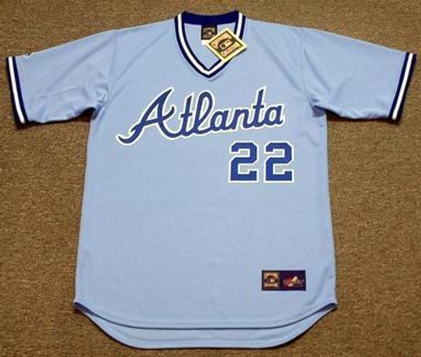 BRETT BUTLER Atlanta Braves 1983 Majestic Cooperstown Throwback Baseball Jersey