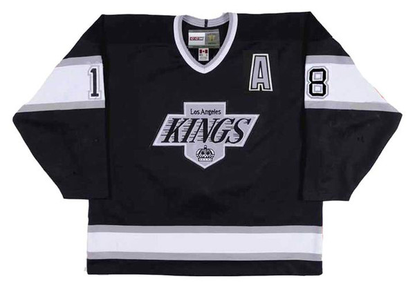 DAVE TAYLOR Los Angeles Kings 1993 Away CCM Throwback NHL Hockey Jersey - FRONT