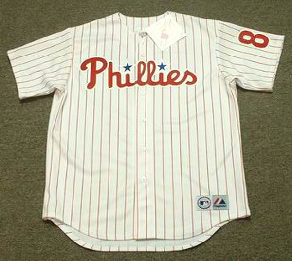 JIM EISENREICH Philadelphia Phillies 1993 Majestic Throwback Home Baseball Jersey