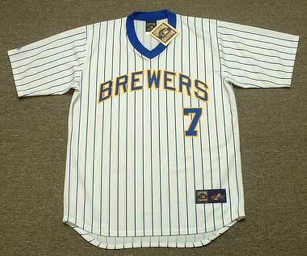 Dale Sveum 1987 Milwaukee Brewers Cooperstown Home MLB Throwback Baseball Jerseys - FRONT
