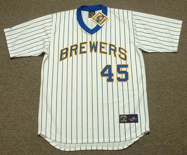 ROB DEER Milwaukee Brewers 1987 Majestic Cooperstown Throwback Home Jersey