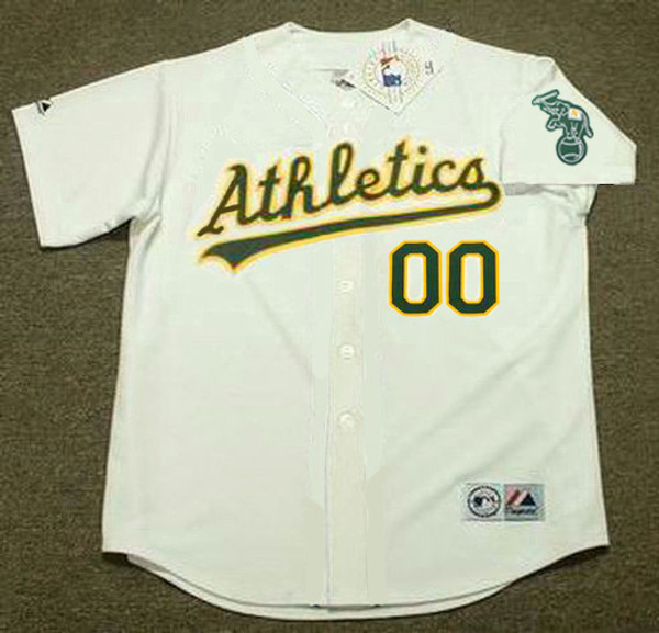 OAKLAND ATHLETICS 1990's Home Majestic Throwback Customized Baseball Jersey - FRONT