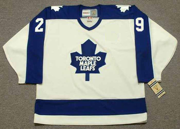 دواء مغص للاطفال Men's Toronto Maple Leafs #29 MIKE PALMATEER White 1978 CCM Vintage Throwback NHL Hockey Jersey الخلية في جسم الانسان