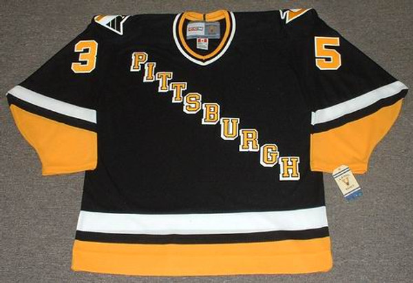 TOM BARRASSO Pittsburgh Penguins 1996 CCM Vintage Throwback Away Hockey Jersey