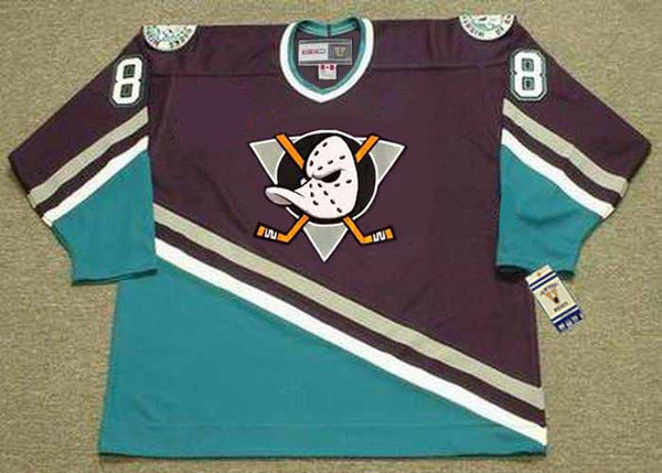 SANDIS OZOLINSH Anaheim Mighty Ducks 2003 Away CCM NHL Vintage Throwback Jersey - FRONT