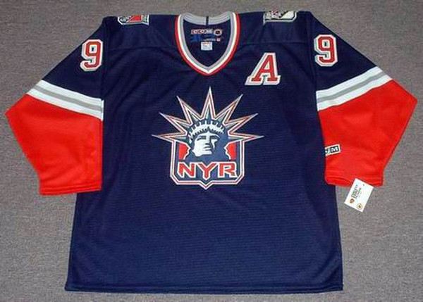 1998 New York Rangers Alternate CCM Throwback ADAM GRAVES Retro hockey jersey - FRONT