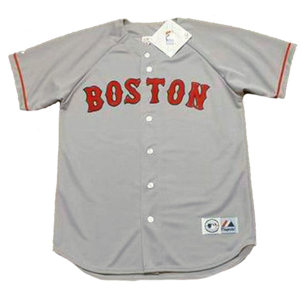DUSTIN PEDROIA Boston Red Sox 2008 Majestic Throwback Away Baseball Jersey - Front