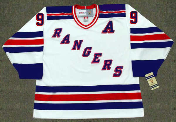 1996 New York Rangers Home CCM Throwback ADAM GRAVES Retro hockey jersey - FRONT