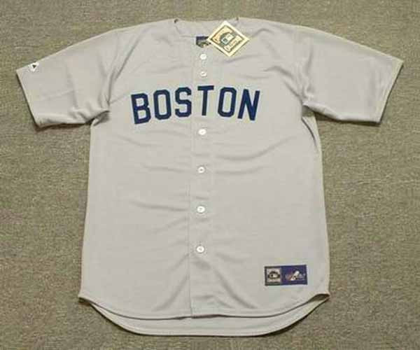 CARL YASTRZEMSKI Boston Red Sox 1967 Away Majestic Throwback Baseball Jersey - FRONT