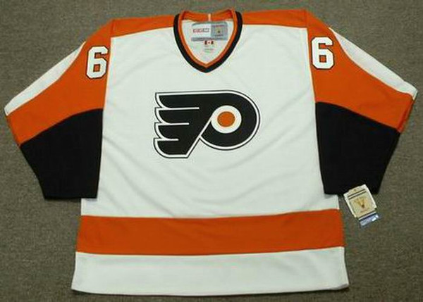 ANDRE DUPONT Philadelphia Flyers 1974 CCM Vintage Throwback Home NHL Jersey - Front