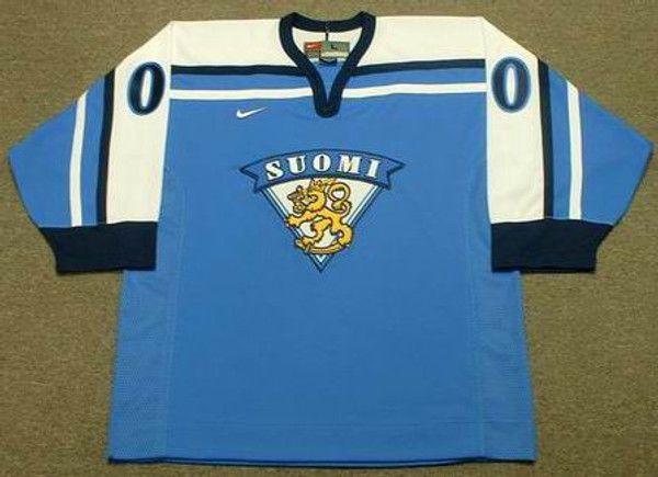 FINLAND 2002 Nike Olympic Hockey Jersey  Customized "Any Name & Numbers"