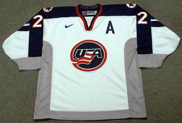 BRIAN LEETCH 1998 USA Nike Olympic Throwback Hockey Jersey