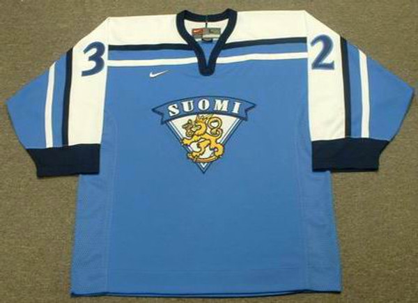 NIKLAS BACKSTROM Team Finland Nike Olympic Throwback Hockey Jersey