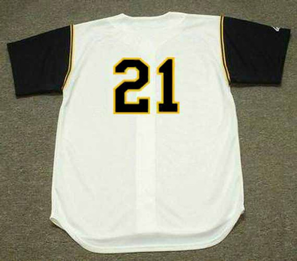 1966 Pittsburgh Pirates Home Majestic Baseball Throwback ROBERTO CLEMENTE Jersey - BACK