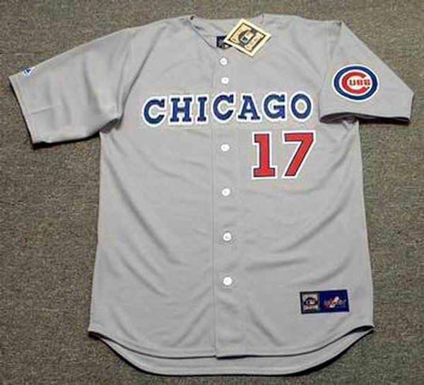 MARK GRACE Chicago Cubs 1990 Away Majestic Baseball Throwback Jersey - FRONT