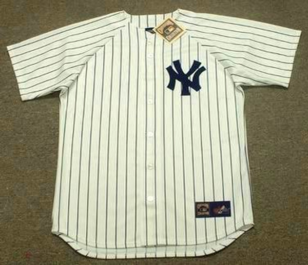 RICKEY HENDERSON New York Yankees 1985 Home Majestic Baseball Throwback Jersey - FRONT