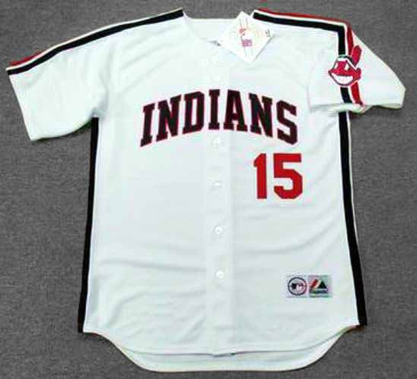 SANDY ALOMAR Cleveland Indians 1990 Majestic Throwback Home Baseball Jersey