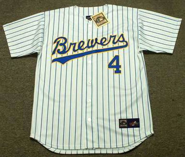 PAUL MOLITOR Milwaukee Brewers 1991 Home Majestic Baseball Throwback Jersey