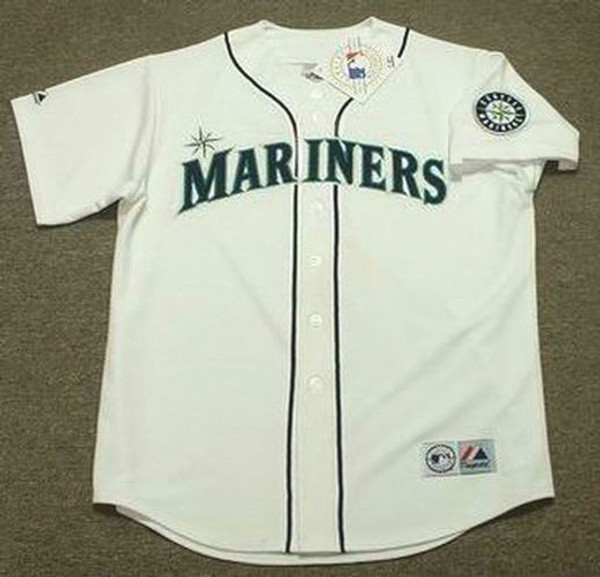 BRETT BOONE Seattle Mariners 2001 Majestic Throwback Home Baseball Jersey - FRONT