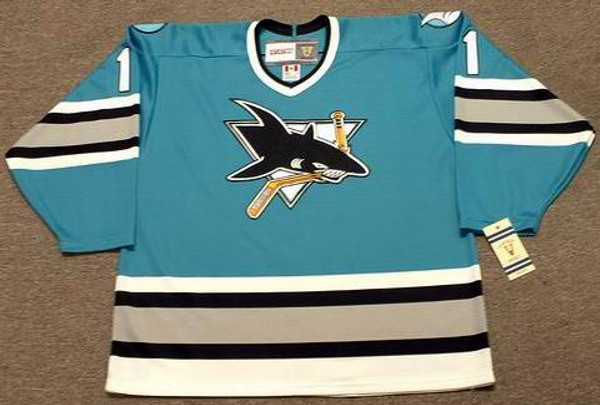 BRIAN HAYWARD San Jose Sharks 1992 CCM Vintage Throwback NHL Hockey Jersey - FRONT