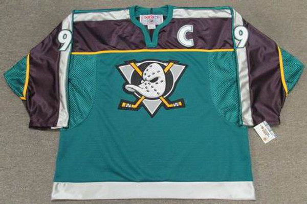 Paul Kariya 1998 Anaheim Mighty Ducks Alternate CCM NHL Throwback Hockey Jersey - FRONT