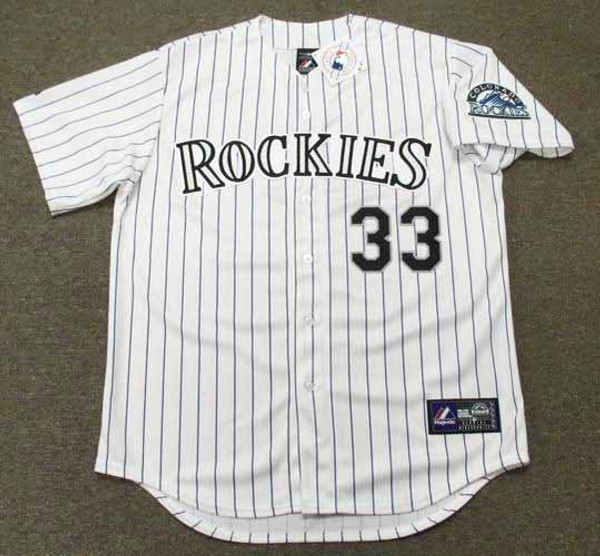 LARRY WALKER Colorado Rockies 2001 Home Majestic  Baseball Throwback Jersey - FRONT