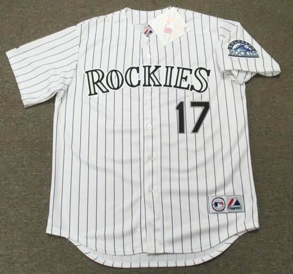 Todd Helton Signed Rockies Game Used Jackie Robinson 42 Jersey MLB