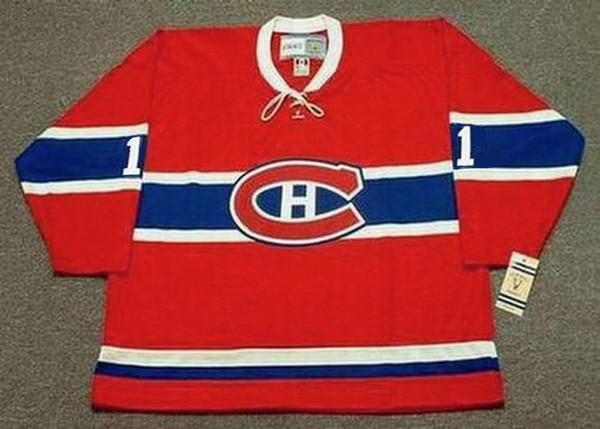 JACQUES PLANTE Montreal Canadiens 1959 Home CCM Throwback NHL Hockey Jersey - FRONT