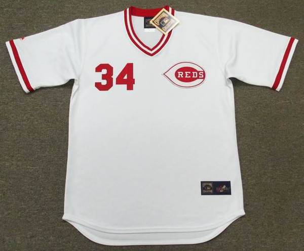 PEDRO BORBON Cincinnati Reds 1975 Majestic Cooperstown Throwback Baseball Jersey