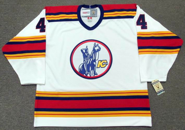 STEVE DURBANO Kansas City Scouts 1975 Home CCM Throwback NHL Jersey - FRONT