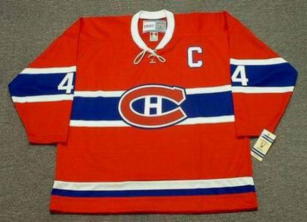 JEAN BELIVEAU Montreal Canadiens 1968 Home CCM NHL Vintage Throwback Jersey - FRONT