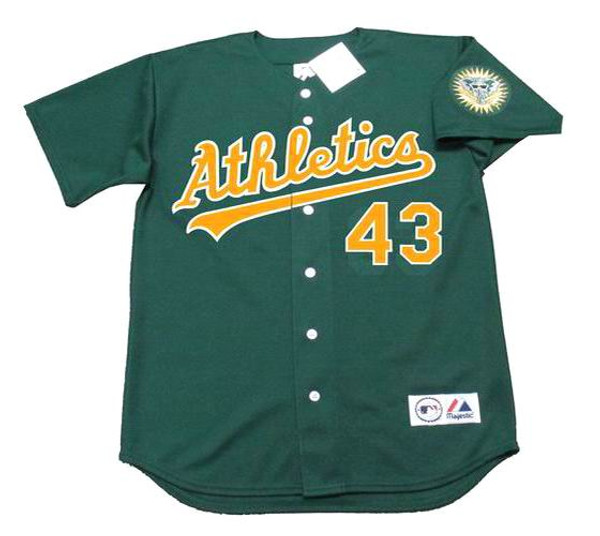 DENNIS ECKERSLEY Oakland Athletics 1994 Alternate Majestic Baseball Throwback Jersey - FRONT