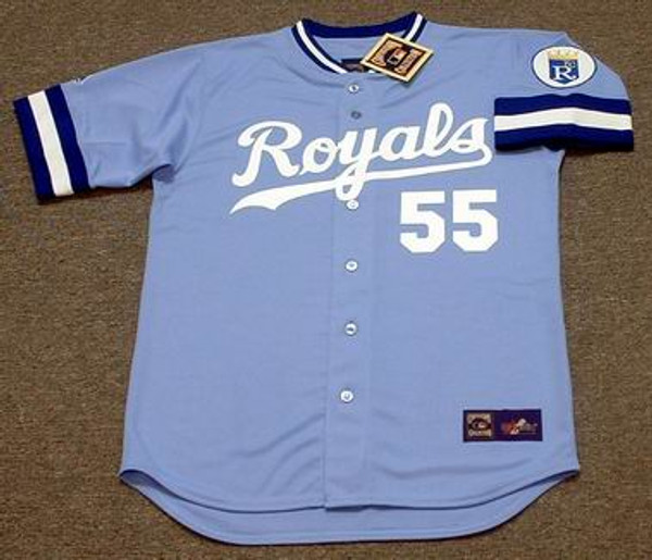 KEVIN APPIER Kansas City Royals 1989 Majestic Cooperstown Away Baseball Jersey
