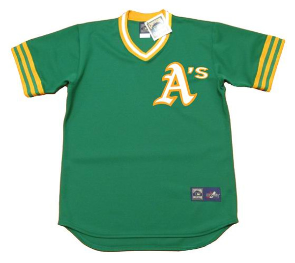 RICO CARTY Oakland Athletics 1973 Majestic Cooperstown Away Baseball Jersey