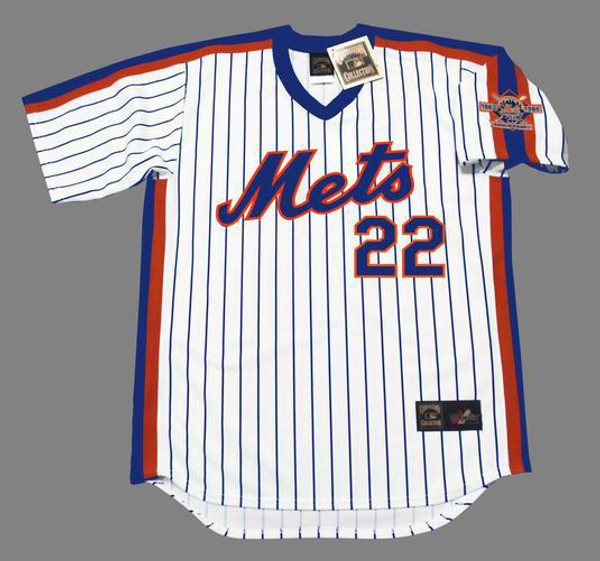 RAY KNIGHT New York Mets 1986 Majestic Cooperstown Home Baseball Jersey