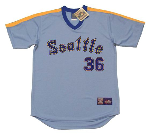 GAYLORD PERRY Seattle Mariners 1982 Majestic Cooperstown Away Baseball Jersey