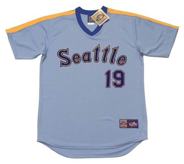 FLOYD BANNISTER Seattle Mariners 1982 Majestic Cooperstown Away Baseball Jersey