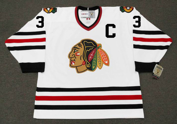 PIERRE PILOTE Chicago Blackhawks 1967 CCM Vintage Throwback NHL Hockey Jersey