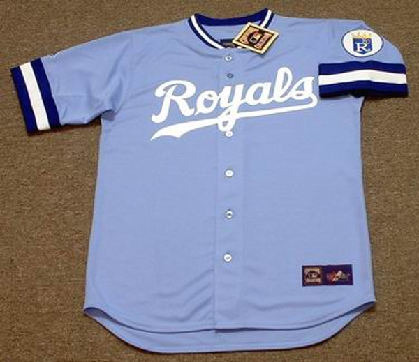 KANSAS CITY ROYALS 1980's Majestic Cooperstown Throwback Away Baseball  Jersey - Custom Throwback Jerseys