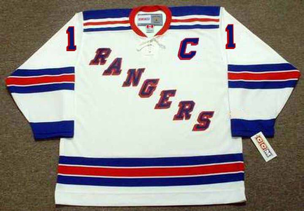 VIC HADFIELD New York Rangers 1972 Home CCM Throwback NHL Hockey Jersey - FRONT