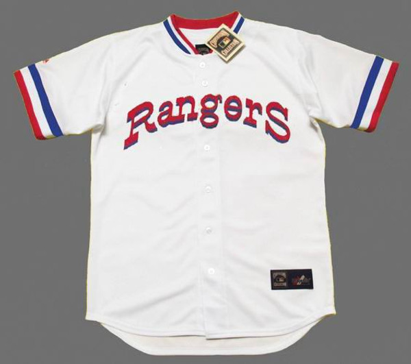 JIM SUNDBERG Texas Rangers 1981 Majestic Cooperstown Home Baseball Jersey