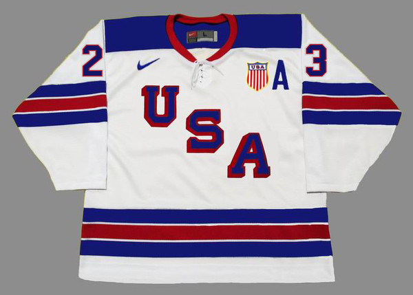 DUSTIN BROWN 2014 USA Nike Olympic Throwback Hockey Jersey