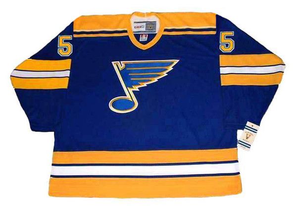 GUY LAPOINTE St. Louis Blues 1981 CCM Vintage Throwback NHL Hockey Jersey - FRONT