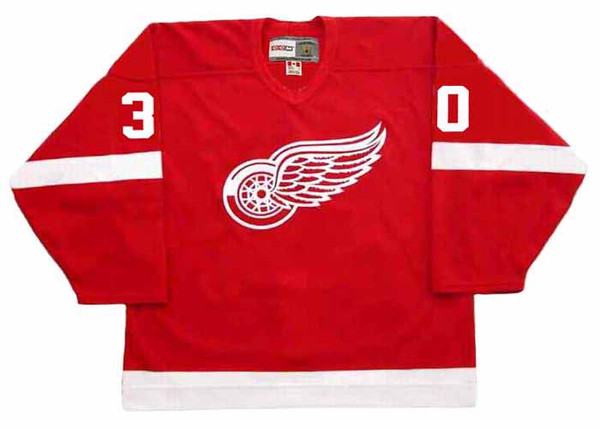 1995 CCM Detroit Away Throwback CHRIS OSGOOD Red Wings Hockey Jersey - FRONT